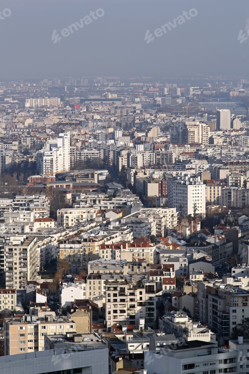 Preview: Aerial View Of Paris With Winter Haze