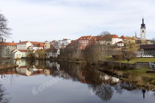 Preview: Colorful Royal Medieval Town Pisek Above The River Otava, Czech Republic