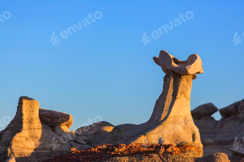 Preview: Unusual Desert Landscapes In Bisti Badlands, De-Na-Zin Wilderness Area, New Mexico, Usa