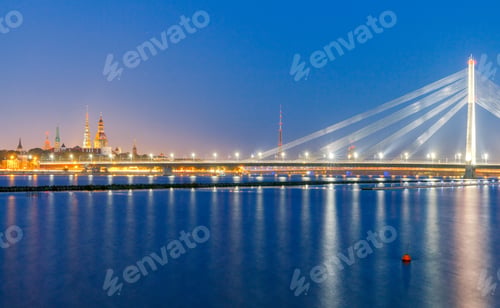 Riga. Cable-Stayed Bridge.