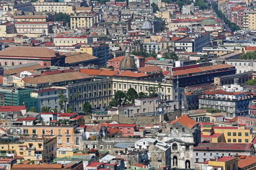 Preview: Aerial Shot Of Naples City Center Buildings In Campania Italy