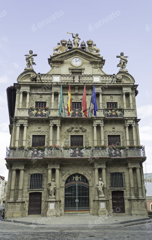 Preview: Town Hall Of Pamplona, Ancient And Historical Building In Spain