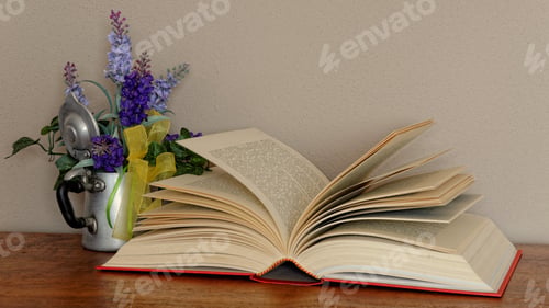 Preview: Flower Arrangement With Book