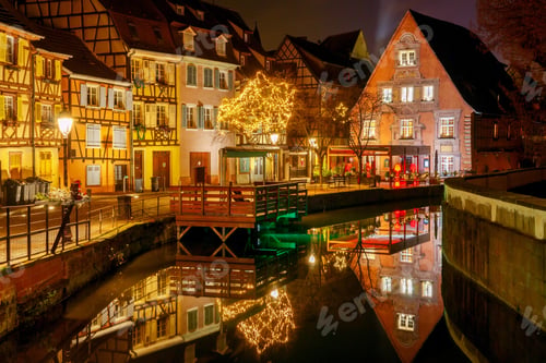Preview: Colmar. City Canal On The Sunset.