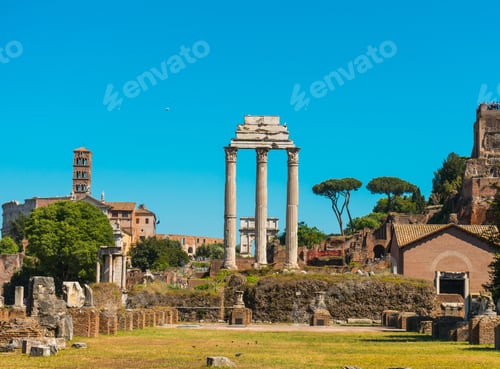 Preview: Roman Forum In Rome, Italy On A Sunny Day