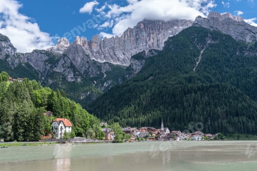 Preview: Lake Of Alleghe. Dolomites.