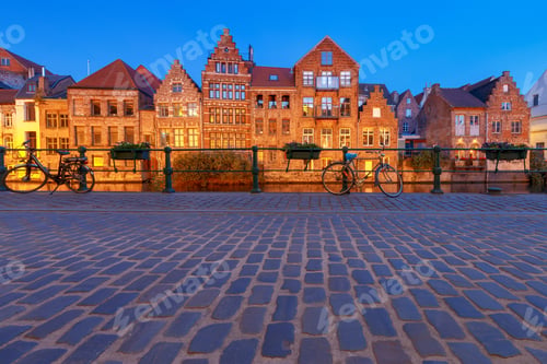 Preview: Gent. City Embankment At Sunset.