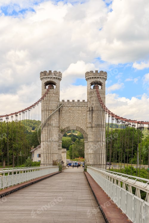 Preview: France. Quail Bridge. Charles Albert Bridge, Commonly Referred To As The Pont De La Caille, Is A