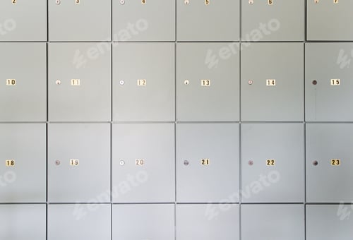 Preview: Lockers Numbered Inside Building, Construction