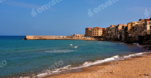 Preview: The Beach And The Village Of Cefalu Sicily Italy