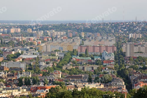 Preview: Residentail Building Blocks In South Budapest Afternoon Cityscape From Citadella