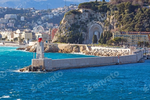 Preview: Lighthouse At Jetty Pier In Nice France
