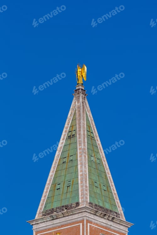 Preview: Top Of Bell Tower Campanile In Venice Italy
