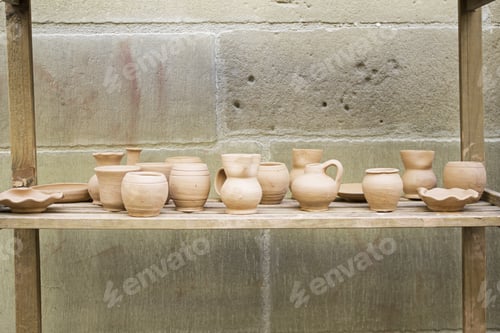 Preview: Shelf Clay And Ceramic Vases, Sale