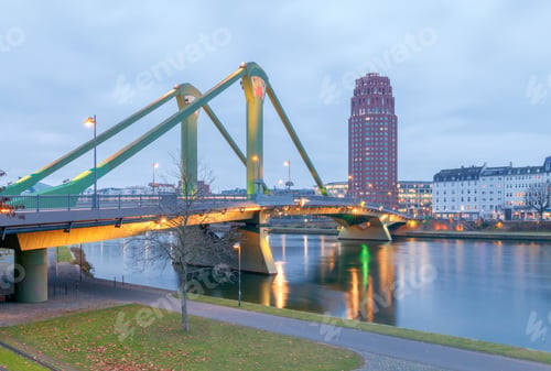 Preview: Road Bridge Across The Main River. Frankfurt. Germany.