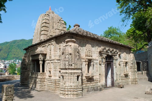 Preview: Old Hindu Temple Close Up On A Sunny Day. Mandi, India