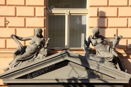 Preview: Beautiful Building Of The Modern Czech Architecture 19Th And 20Th Century In Prague With Sculptures