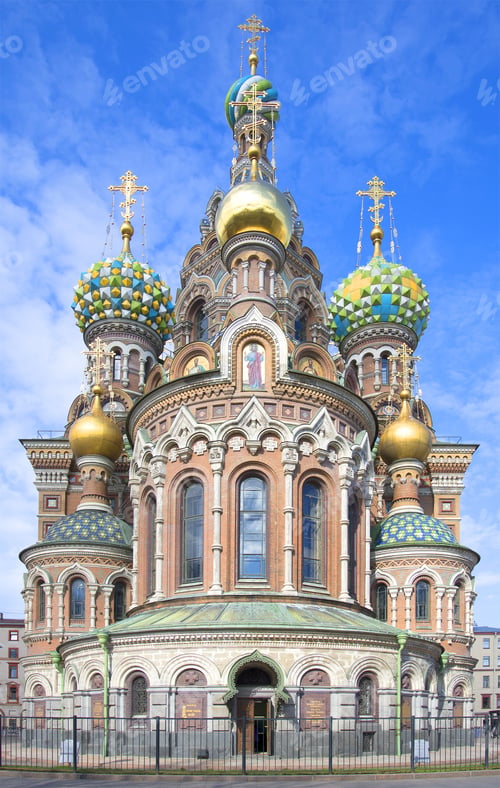 Preview: The Cathedral Of Resurrection (Savior On Spilled Blood) On The Background Of Blue Sky. St