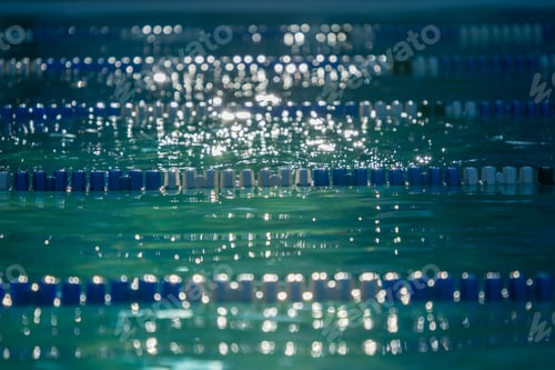 Preview: Swimming Lane Boundary In A Pool, Light Reflections