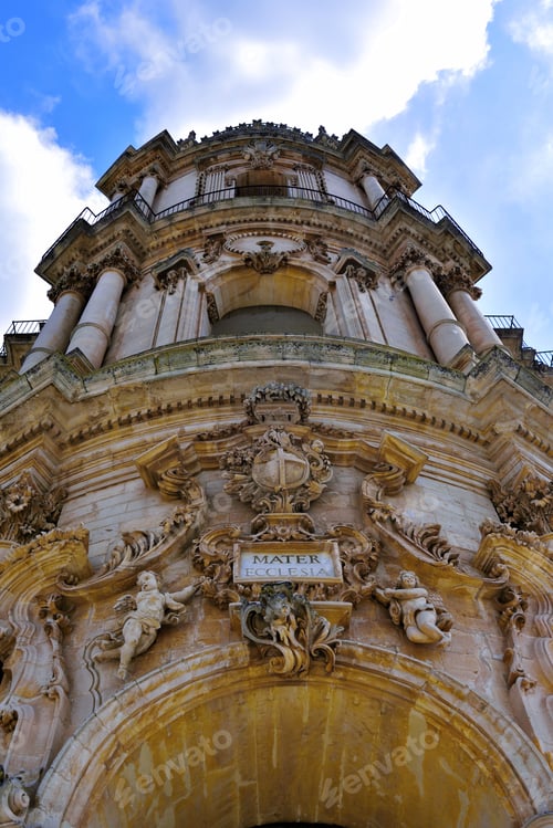 Preview: The Baroque San Giorgio Cathedral Of The Town Of Modica Sicily Italy