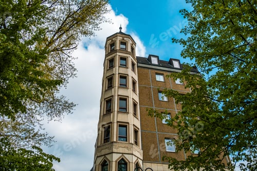 Preview: Old Building With Little Tower - Framed By Trees