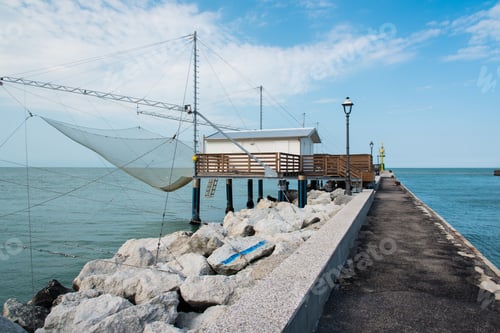 Preview: Fishing Huts In The Canal Harbor Of Cesenatico. Romagna Coast