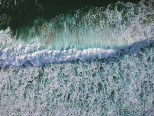 Preview: Aerial View Of Huge Ocean Wave. Drone Photo