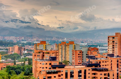Preview: Medellin, Colombia, El Poblado District, Hdr Cityscape