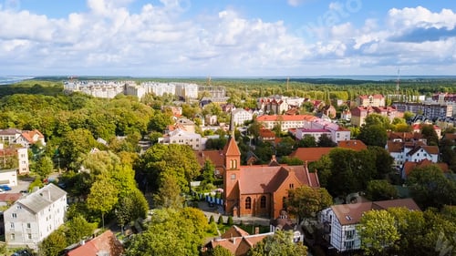 Preview: Russia, Zelenogradsk - The Transfiguration Cathedral, From Drone