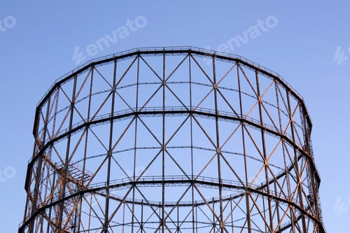Preview: Old Metal Frame Made For A Gasometer In Rome Italy