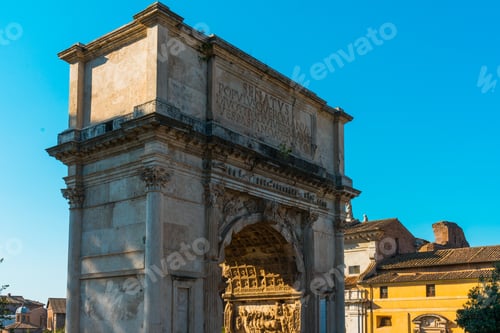 Preview: View Of The Arch Of Titus, Rome Italy Built To Commemorate The Victories Of The Emperor In The