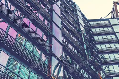 Preview: Futuristic Facade Of Construction Designed Office Building