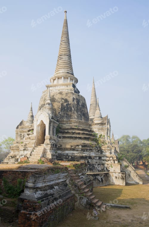 Preview: View Of The Central Stupa Of The Ancient Temple Of Wat Phra Si Sanphet. Ayuthaya, Thailand