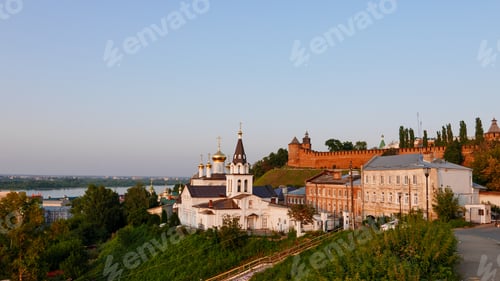 Preview: Church Of The Kazan Icon Of The Mother Of God On The Background Of The Walls Of The Nizhny Novgorod