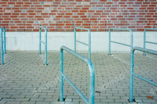 Preview: Empty Bicycle Stands On Clean Background