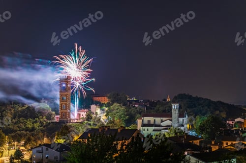 Preview: Explosion Of Colors. Fireworks. Cassacco, Friuli. Italy
