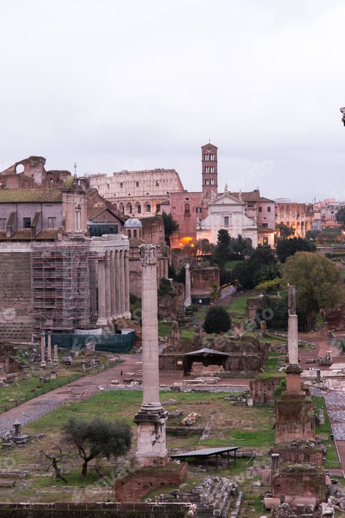Preview: Ancient Roman Forum At Dusk