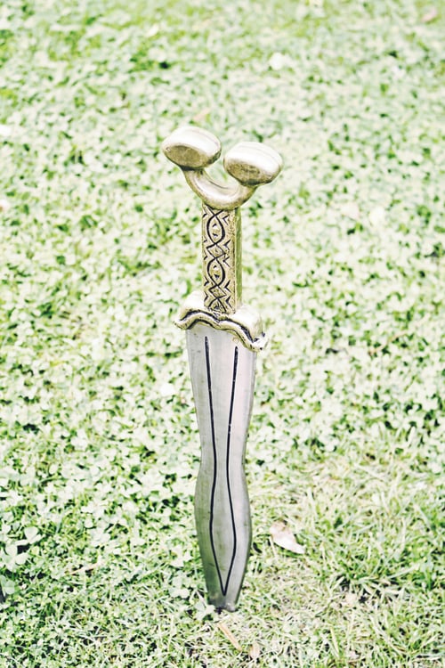 Preview: Medieval Bronze Sword Stuck In The Ground, Object