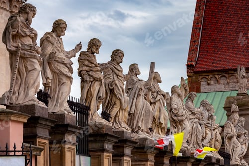Preview: Sculptures On The Facade Of The Church Of Saints Peter And Paul. Krakow. Poland.