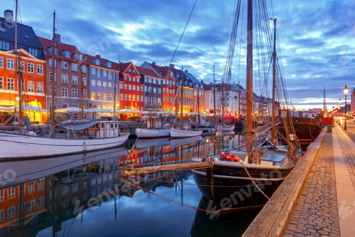 Preview: Copenhagen. The Nyhavn Channel Is At Dawn.