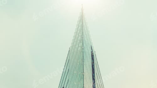 Preview: Futuristic Glass Design With Lens Flare On The Top