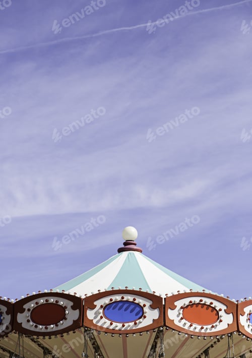 Preview: Carousel Roof In Children Celebration, Amusement Park