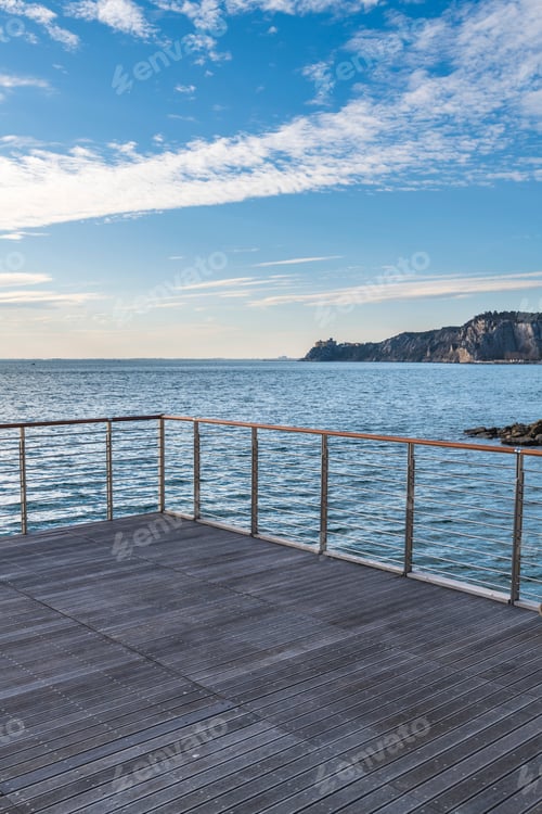 Preview: Winter Sunset Over The Bay Of Portopiccolo Sistiana. Duino. Italy