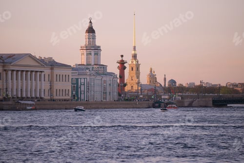 Preview: May Twilight On The Neva River. Saint-Petersburg, Russia