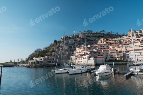 Preview: Boats Moored In The Harbor Of Porto Piccolo