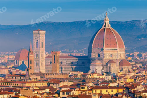 Preview: Duomo Santa Maria Del Fiore At Dawn. Florence. Italy.