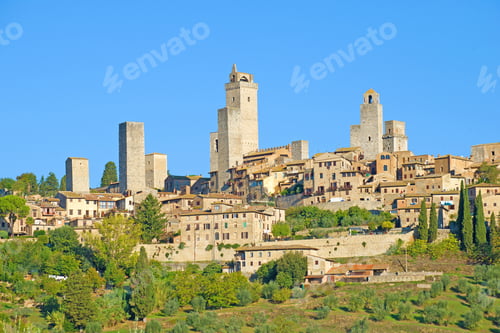 Preview: A Sunny September Day In San Gimignano. Tuscany, Italy