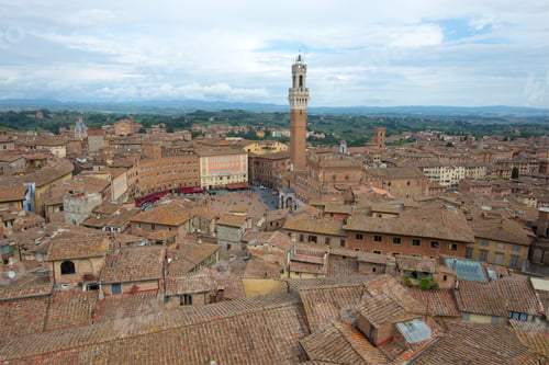 Preview: A Cloudy September Day Over Siena. Italy