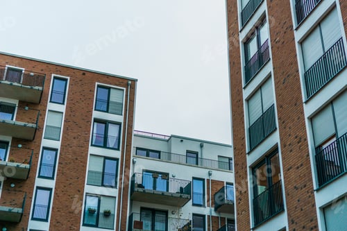 Preview: Orange Facaded Brick Buildings In Modern Style