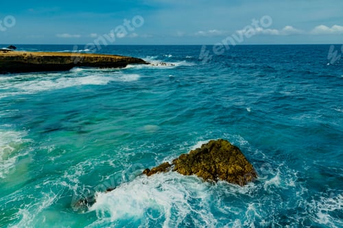 Preview: Waves On The Atlantic Ocean In The Rocky Coast Of The Caribbean Sea In The Aruba Island Of The